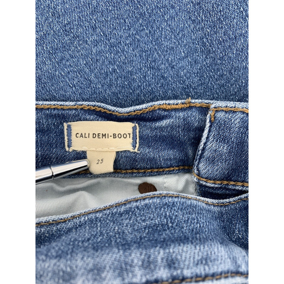 Madewell CALI DEMI-BOOT Jean Women's Size 25 x 27 Medium Wash High Rise - Picture 11 of 14